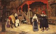 James Tissot Meeting of Faust and Marguerite France oil painting artist